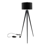 Sarantino Minimalist Modern Tripod Floor Lamp Black - Home & Garden > Lighting