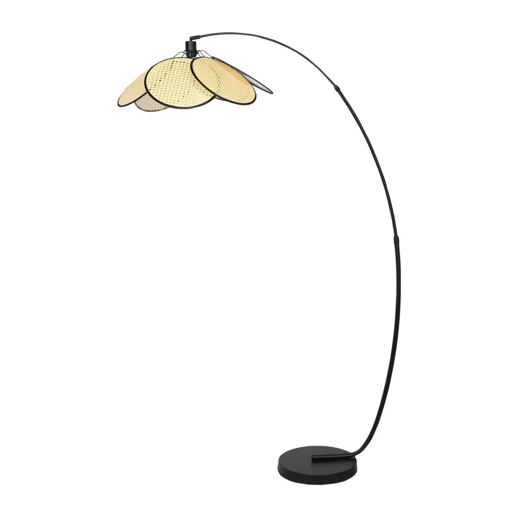 Sarantino Minimalist Synthetic Rattan Floor Lamp - Home & Garden > Lighting