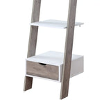 Sarantino Mira 5-tier Ladder Shelf In White And Grey Oak - Furniture > Living Room > Bookcases & Shelves