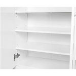 Sarantino New 21 Pairs Shoe Cabinet Rack Storage Organiser Shelf 2 Doors Cupboard White - Furniture > Living Room