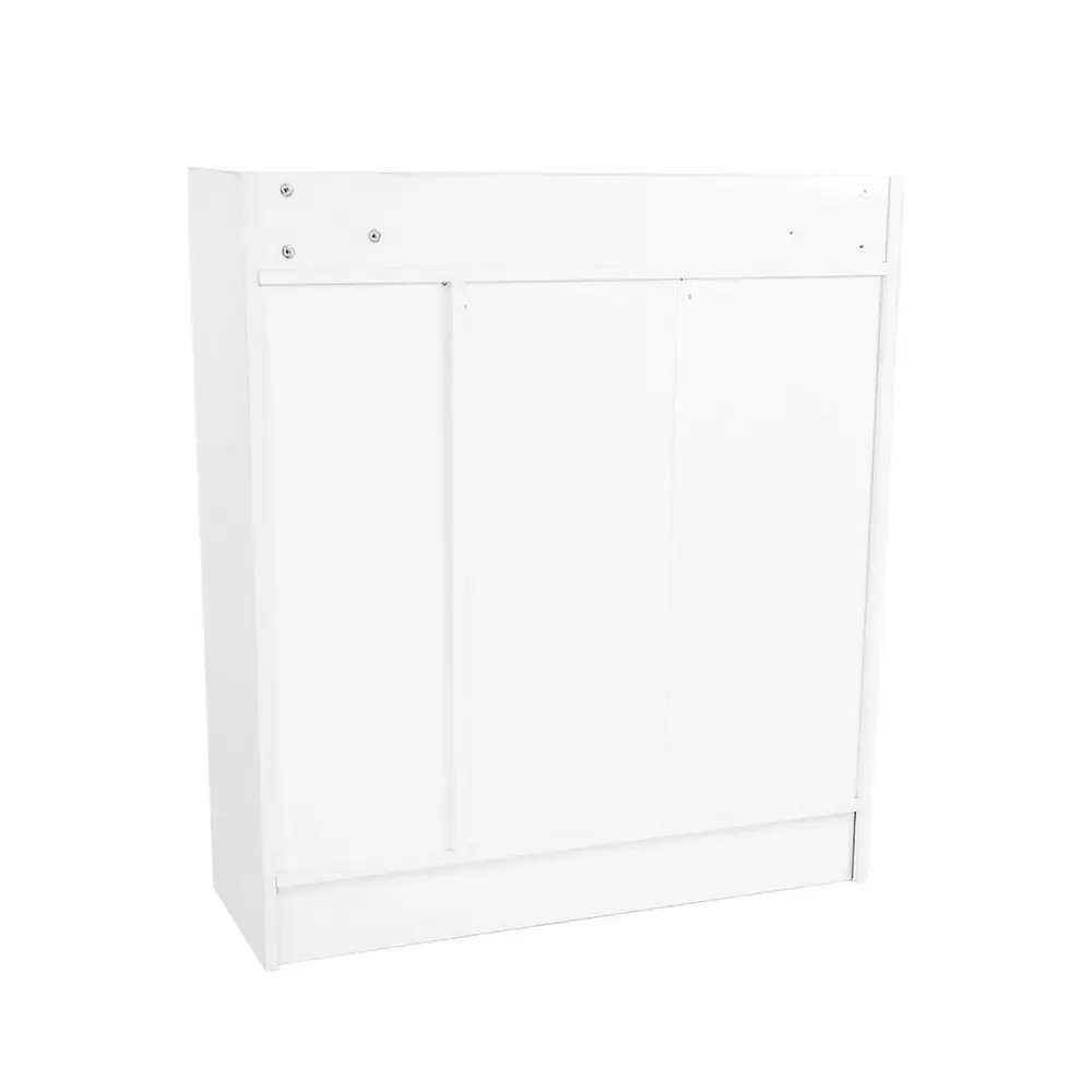 Sarantino New 21 Pairs Shoe Cabinet Rack Storage Organiser Shelf 2 Doors Cupboard White - Furniture > Living Room