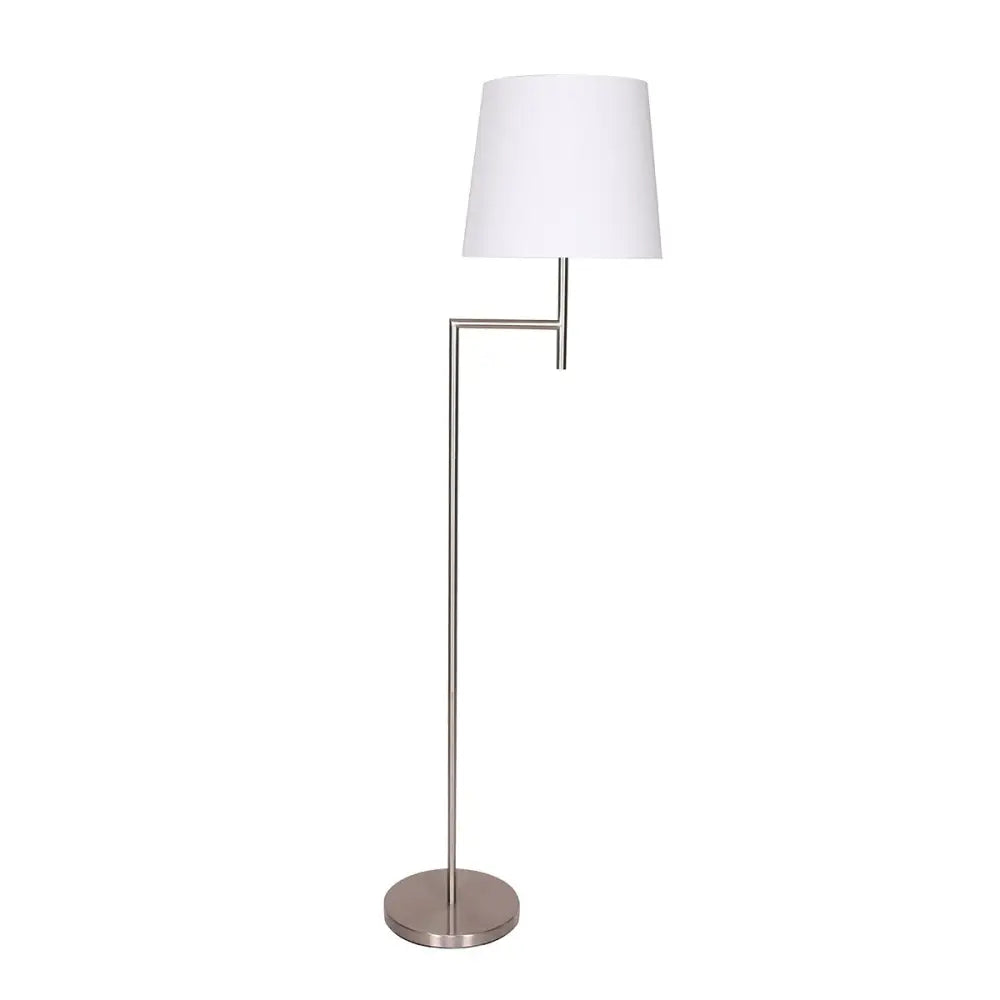 Sarantino Nickel Metal Arc Floor Lamp - Home & Garden > Lighting