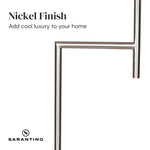 Sarantino Nickel Metal Arc Floor Lamp - Home & Garden > Lighting