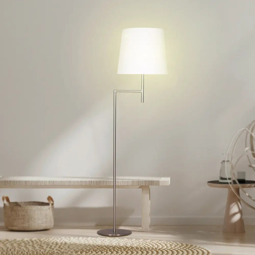Sarantino Nickel Metal Arc Floor Lamp - Home & Garden > Lighting