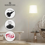 Sarantino Nickel Metal Arc Floor Lamp - Home & Garden > Lighting