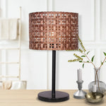 Sarantino Rattan Desk Lamp With Black Marble Base - Home & Garden > Lighting