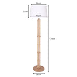 Sarantino Rattan Floor Lamp With Off-White Linen Shade by Sarantino - Home & Garden > Lighting