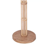 Sarantino Rattan Floor Lamp With Off-White Linen Shade by Sarantino - Home & Garden > Lighting