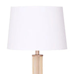 Sarantino Rattan Floor Lamp With Off-White Linen Shade by Sarantino - Home & Garden > Lighting