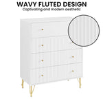 Sarantino Rocco Chest Of Drawers - White - Furniture > Living Room