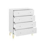 Sarantino Rocco Chest Of Drawers - White - Furniture > Living Room