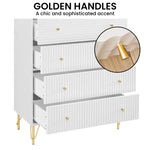 Sarantino Rocco Chest Of Drawers - White - Furniture > Living Room