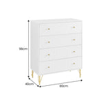 Sarantino Rocco Chest Of Drawers - White - Furniture > Living Room