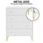 Sarantino Rocco Chest Of Drawers - White - Furniture > Living Room