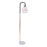 Sarantino Rose Gold Floor Lamp with Geometric Shade - Home & Garden > Lighting