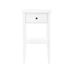 Sarantino Rue Bedside Table - White - Furniture > Bedroom