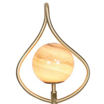 Sarantino Sculptural Orange Glass Table Lamp With White Marble Base - Home & Garden > Lighting