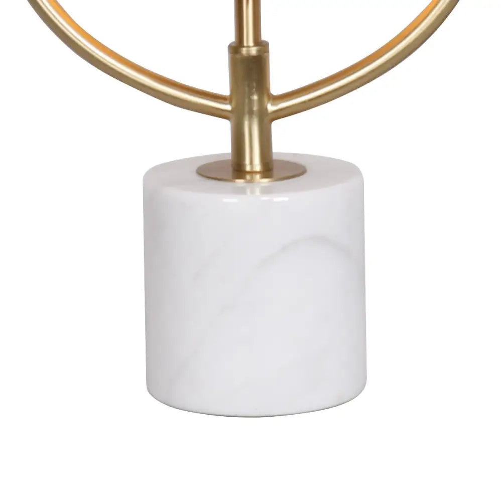 Sarantino Sculptural Orange Glass Table Lamp With White Marble Base - Home & Garden > Lighting