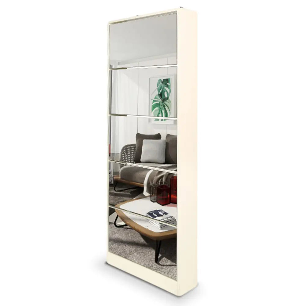 Sarantino Shoe Cabinet Rack Storage Cupboard Organiser Shelf 5 Drawers 170 X 63 X 17cm - Furniture > Living Room