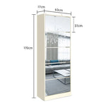 Sarantino Shoe Cabinet Rack Storage Cupboard Organiser Shelf 5 Drawers 170 X 63 X 17cm - Furniture > Living Room