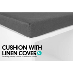 Sarantino Shoe Rack Cabinet Organiser Grey Cushion Sttol Bench Ottoman - 104 X 30 X 45 - White - Furniture > Living Room