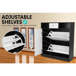 Sarantino Shoe Rack Cabinet Wooden Storage Organiser Shelf Cupboard Drawer - Furniture > Living Room > Shoe Storage