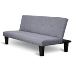 Sarantino Sofa Bed Lounge Couch Futon Furniture Seat Adjustable Suite Dark Grey - Furniture > Sofas