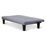 Sarantino Sofa Bed Lounge Couch Futon Furniture Seat Adjustable Suite Dark Grey - Furniture > Sofas