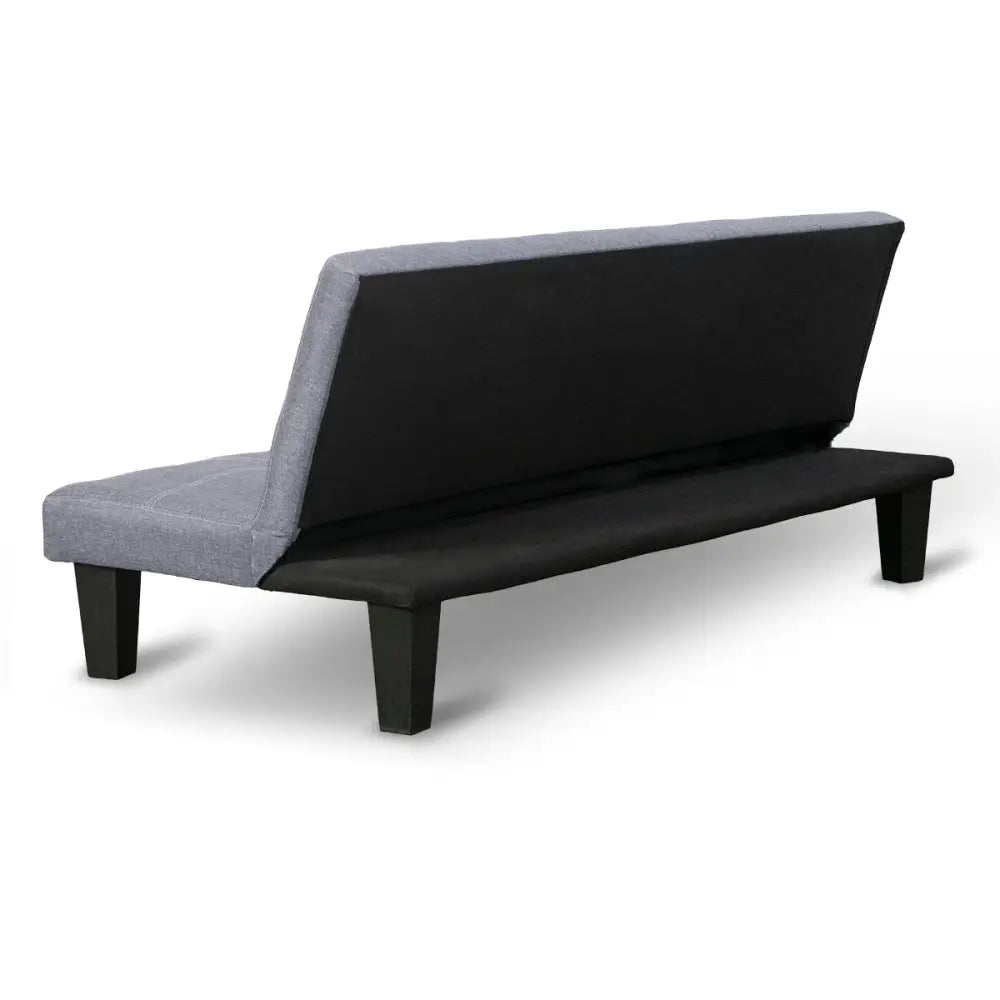 Sarantino Sofa Bed Lounge Couch Futon Furniture Seat Adjustable Suite Dark Grey - Furniture > Sofas