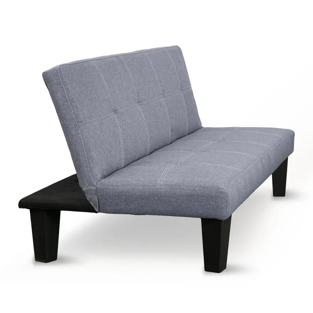 Sarantino Sofa Bed Lounge Couch Futon Furniture Seat Adjustable Suite Dark Grey - Furniture > Sofas
