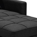 Sarantino Suri 3-in-1 Convertible Lounge Chair Bed - Black - Furniture > Sofas