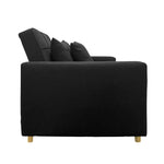 Sarantino Suri 3-in-1 Convertible Lounge Chair Bed - Black - Furniture > Sofas
