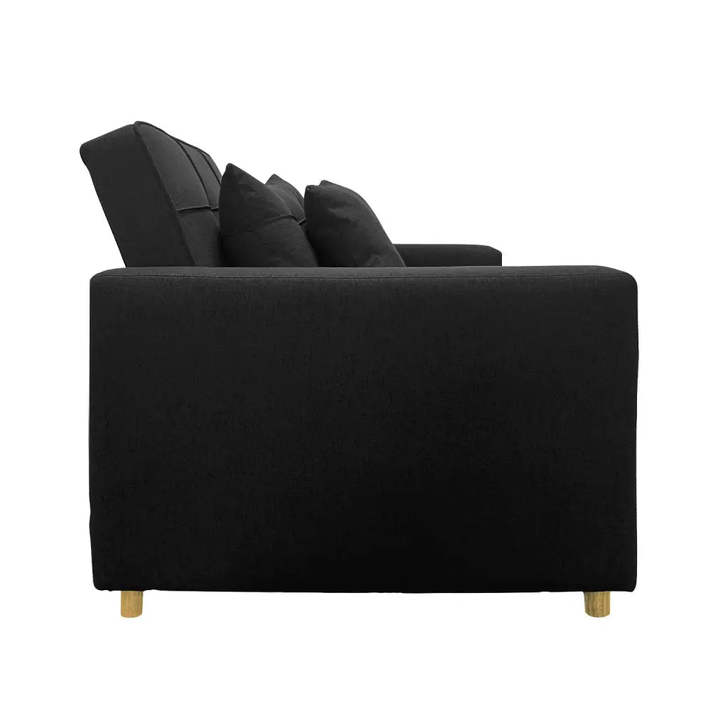 Sarantino Suri 3-in-1 Convertible Lounge Chair Bed - Black - Furniture > Sofas