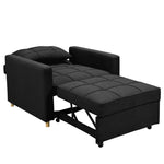 Sarantino Suri 3-in-1 Convertible Lounge Chair Bed - Black - Furniture > Sofas