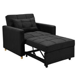 Sarantino Suri 3-in-1 Convertible Lounge Chair Bed - Black - Furniture > Sofas