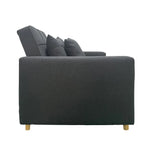 Sarantino Suri 3-in-1 Convertible Lounge Chair Bed - Dark Grey - Furniture > Sofas
