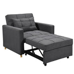 Sarantino Suri 3-in-1 Convertible Lounge Chair Bed - Dark Grey - Furniture > Sofas