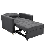 Sarantino Suri 3-in-1 Convertible Lounge Chair Bed - Dark Grey - Furniture > Sofas