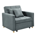 Sarantino Suri 3-in-1 Convertible Sofa Chair Bed - Airforce Blue - Furniture > Sofas