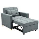Sarantino Suri 3-in-1 Convertible Sofa Chair Bed - Airforce Blue - Furniture > Sofas