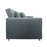 Sarantino Suri 3-in-1 Convertible Sofa Chair Bed - Airforce Blue - Furniture > Sofas