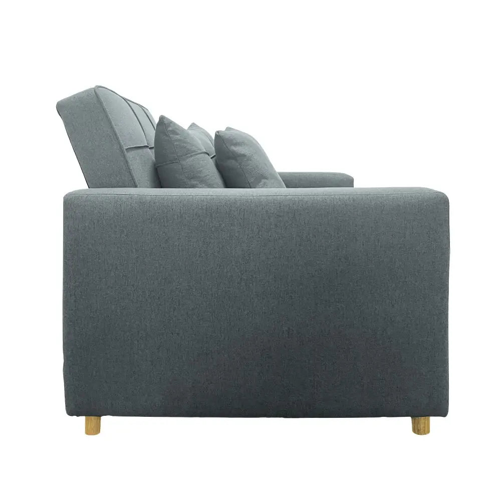 Sarantino Suri 3-in-1 Convertible Sofa Chair Bed - Airforce Blue - Furniture > Sofas