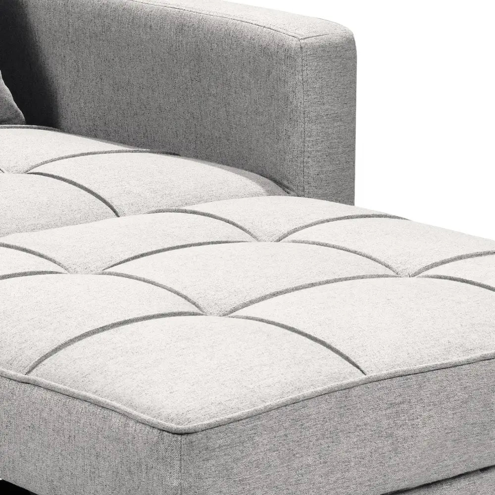 Sarantino Suri 3-in-1 Convertible Sofa Chair Bed Lounger - Light Grey - Furniture > Sofas