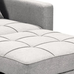 Sarantino Suri 3-in-1 Convertible Sofa Chair Bed Lounger - Light Grey - Furniture > Sofas