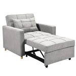 Sarantino Suri 3-in-1 Convertible Sofa Chair Bed Lounger - Light Grey - Furniture > Sofas