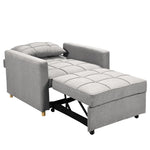 Sarantino Suri 3-in-1 Convertible Sofa Chair Bed Lounger - Light Grey - Furniture > Sofas