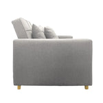 Sarantino Suri 3-in-1 Convertible Sofa Chair Bed Lounger - Light Grey - Furniture > Sofas