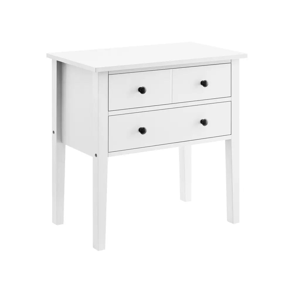 Sarantino Sven Bedside Table Night Stand - White - Furniture > Bedroom