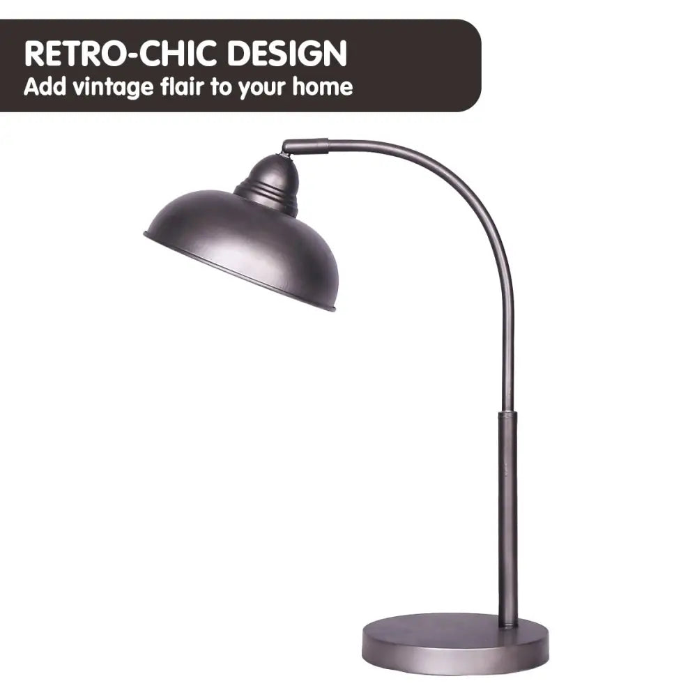 Sarantino Table Lamp Industrial Chic Adjustable Angle - Dark Grey - Home & Garden > Lighting