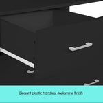 Sarantino Tallboy Dresser 6 Chest Of Drawers Table Bedroom Storage Black - Furniture > Living Room